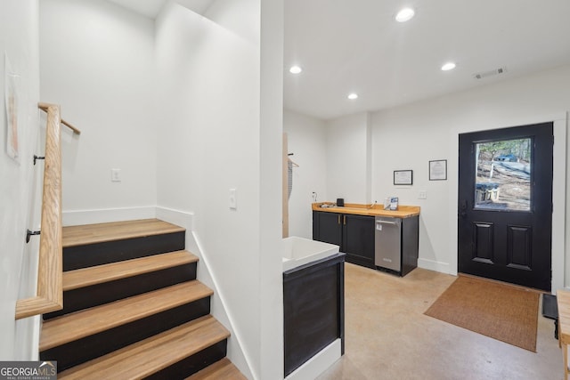 581 Etowah Trl, Dahlonega, GA 30533 - entryway with stairway and recessed lighting