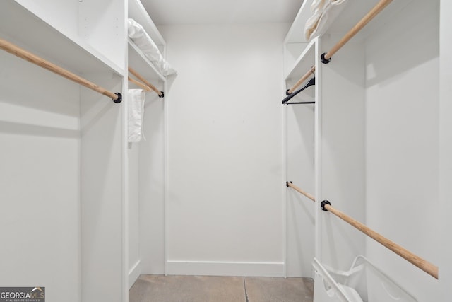 view of walk in closet