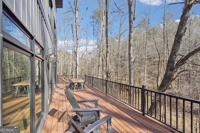 view of wooden terrace