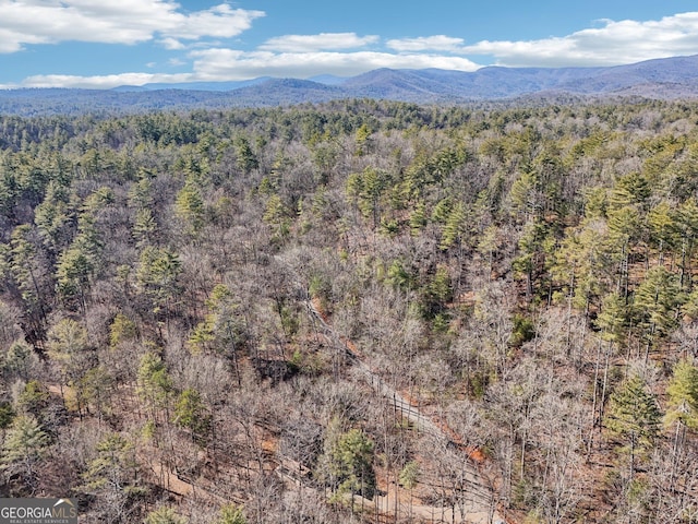 aerial view featuring a mountain view