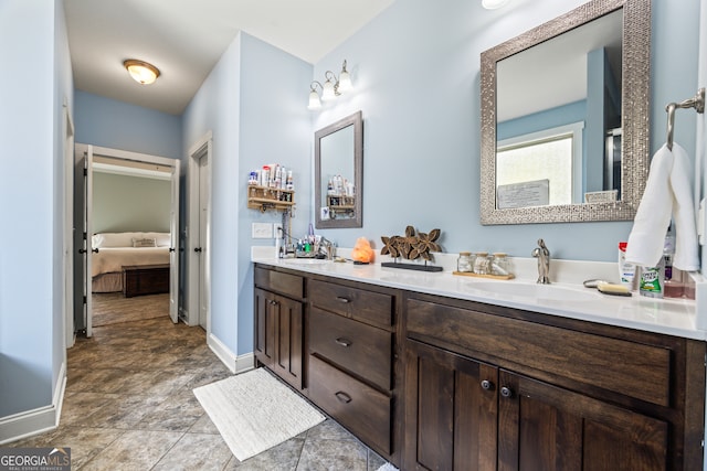 bathroom with vanity