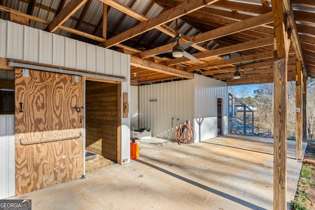 view of horse barn