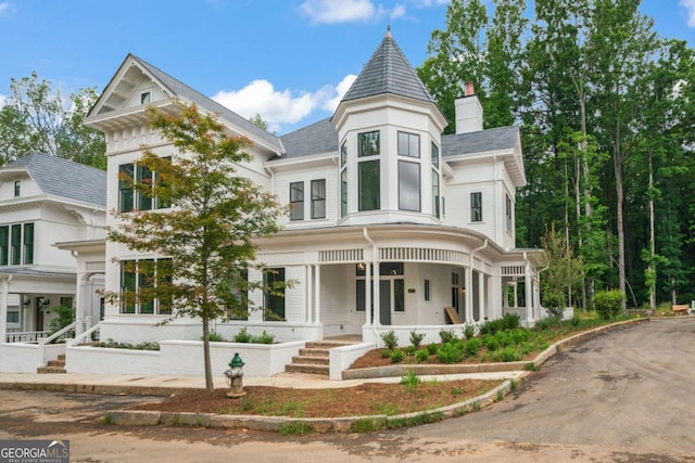 victorian home with covered porch