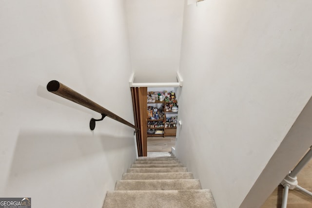 view of stairway