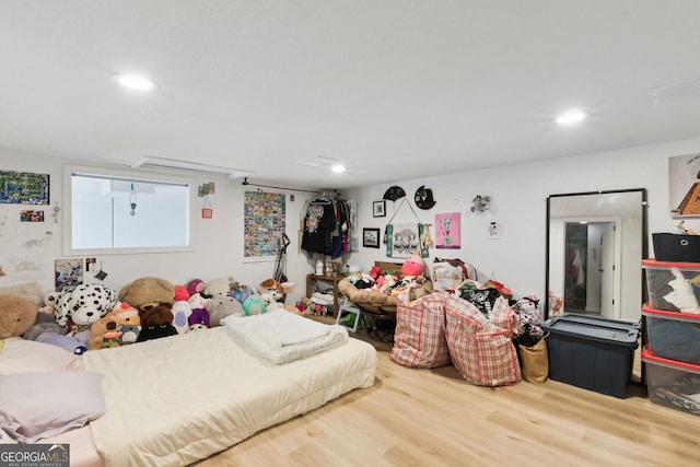 bedroom featuring hardwood / wood-style floors