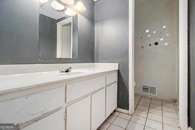 bathroom featuring vanity and tile patterned floors