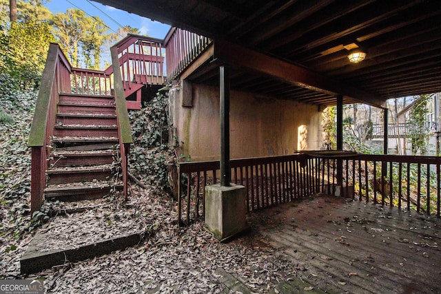 view of wooden deck