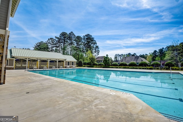 view of pool