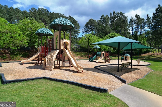 view of play area