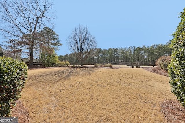 view of yard featuring a rural view