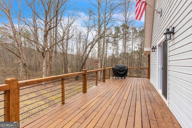 deck with grilling area