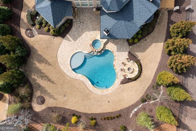 16143 Belford Dr, Alpharetta, GA 30004 - view of pool with a patio