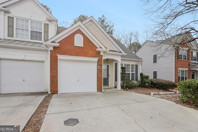 front of property featuring a garage