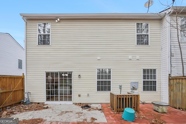 rear view of property with a patio