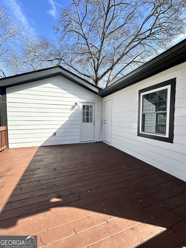 view of wooden deck