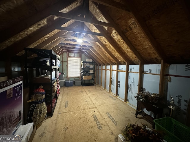 view of attic