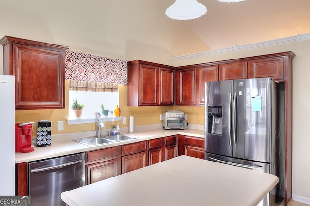 kitchen with appliances with stainless steel finishes and sink