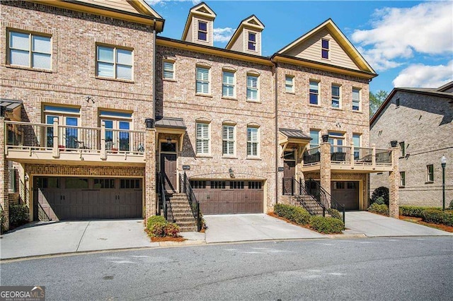 view of property with a garage