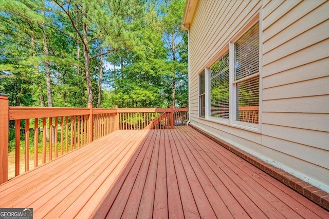 view of wooden deck