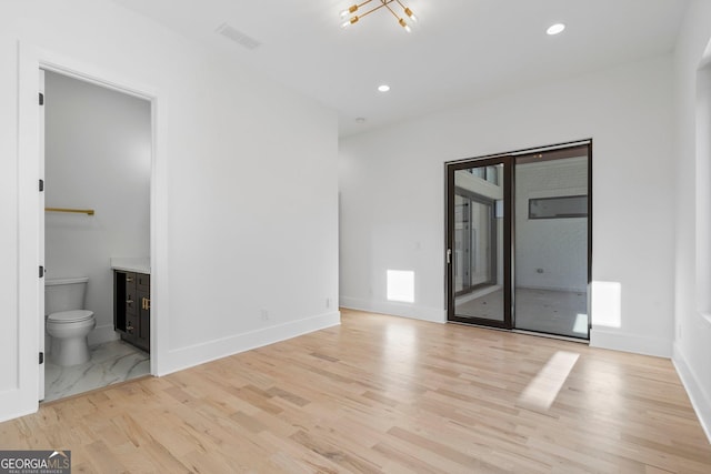 empty room featuring light wood-type flooring