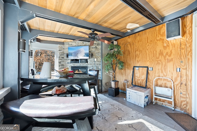 view of patio / terrace featuring ceiling fan