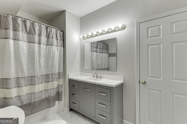 bathroom with vanity