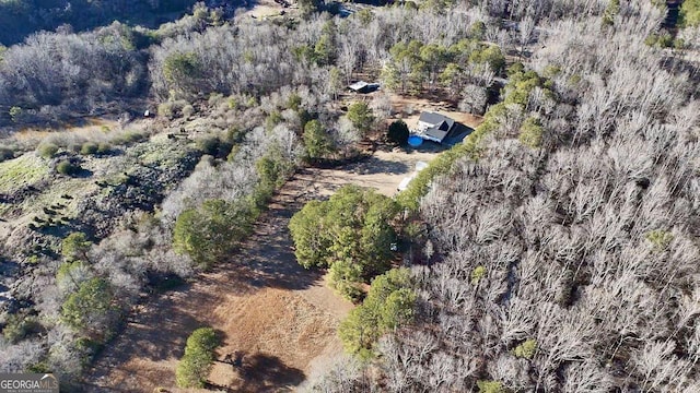 4320 Center Hill Church Rd, Loganville, GA 30052 - view of front of home featuring covered porch, a shingled roof, a chimney, and a front yard