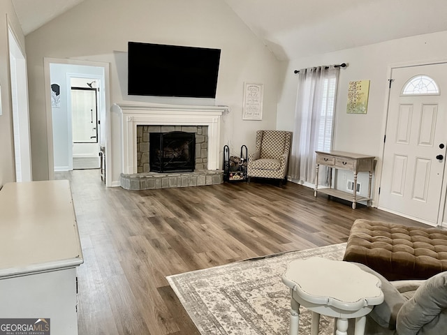 4320 Center Hill Church Rd, Loganville, GA 30052 - corridor featuring a barn door, dark wood finished floors, and baseboards