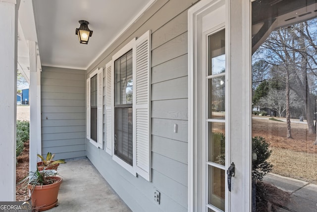 exterior space featuring a porch