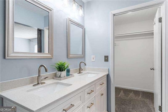 bathroom featuring vanity