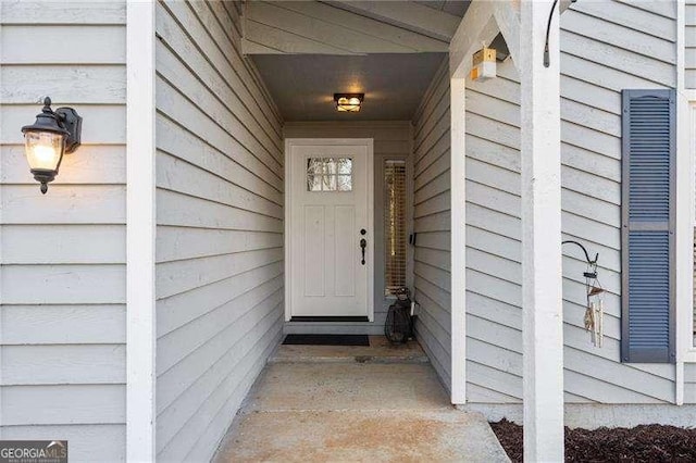 view of doorway to property