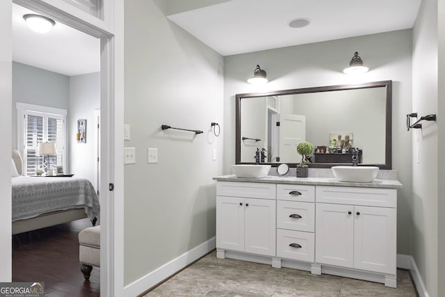 bathroom with vanity