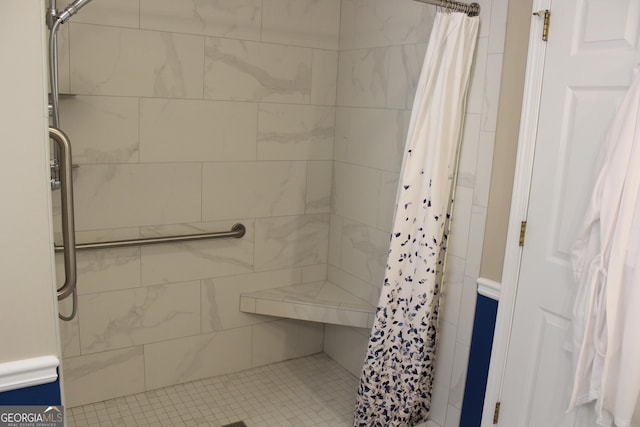 bathroom with walk in shower