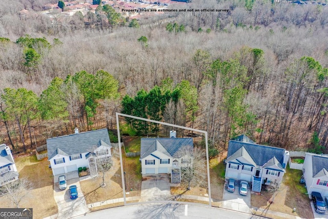 birds eye view of property