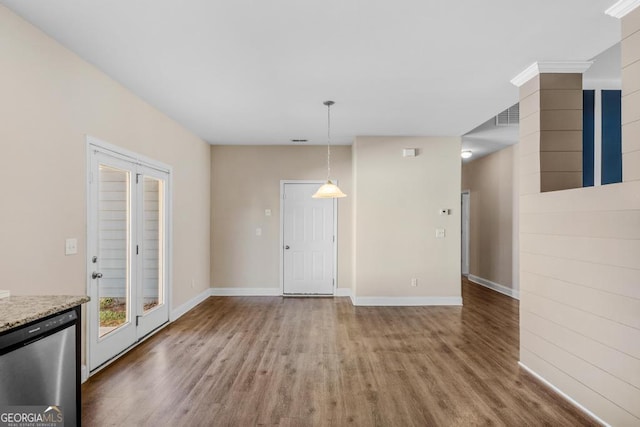 interior space featuring hardwood / wood-style floors