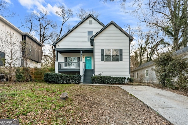 view of front of house with a porch