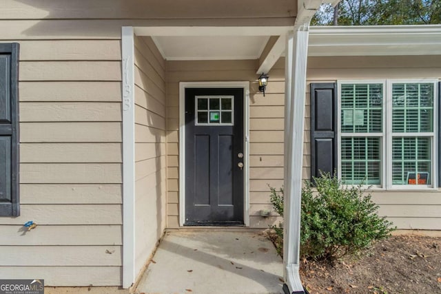 view of doorway to property