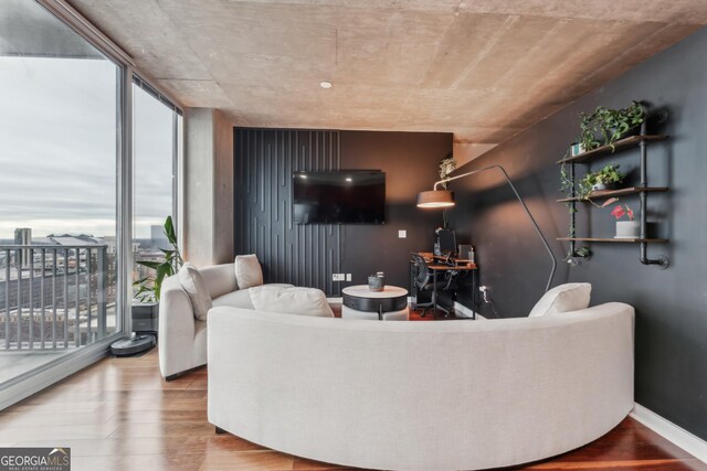 bedroom with dark wood-type flooring and ceiling fan