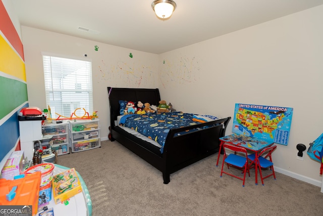 view of carpeted bedroom