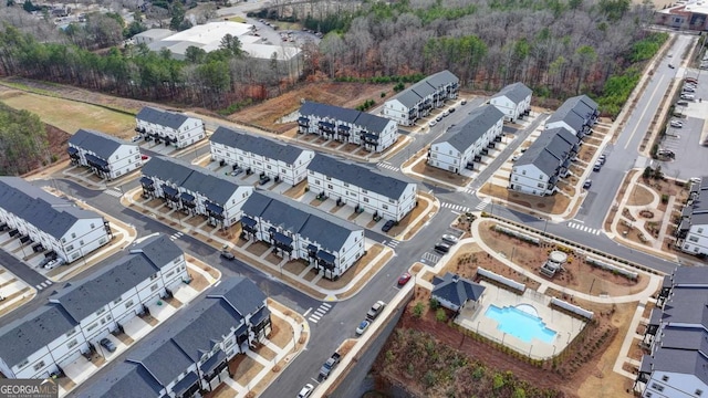 birds eye view of property