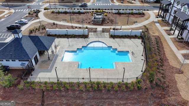 view of pool featuring a patio area