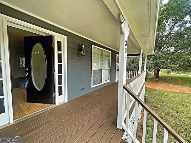 view of wooden deck