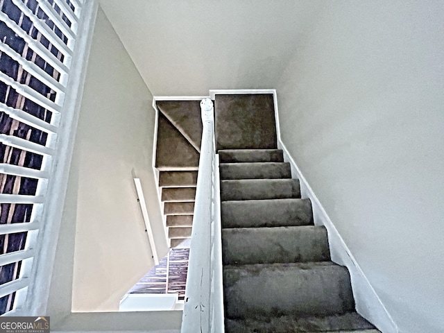 view of stairway