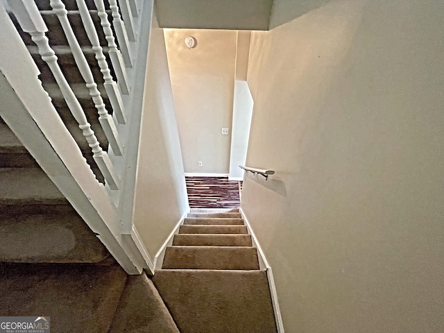 stairs with baseboards