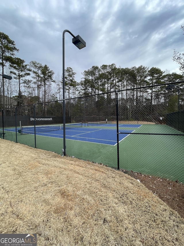 view of tennis court