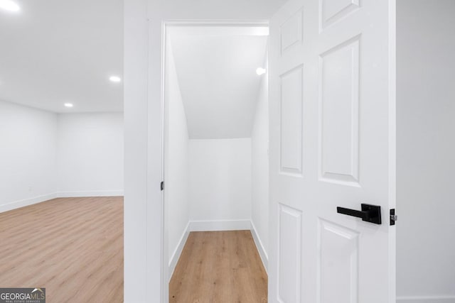 interior space featuring light wood-type flooring