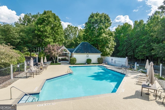 view of pool with a patio