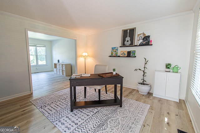 4222 Honey Creek Way, Powder Springs, GA 30127 - office space featuring ornamental molding and light wood finished floors