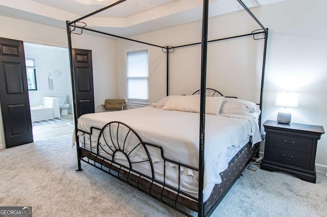 4222 Honey Creek Way, Powder Springs, GA 30127 - bedroom featuring carpet flooring, multiple windows, and ensuite bath