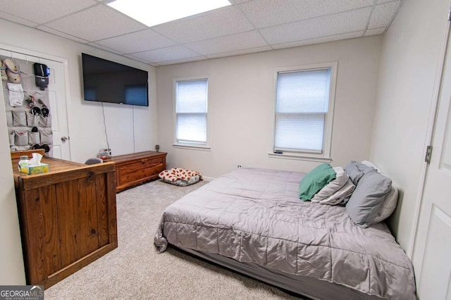 4222 Honey Creek Way, Powder Springs, GA 30127 - bedroom featuring carpet and a drop ceiling